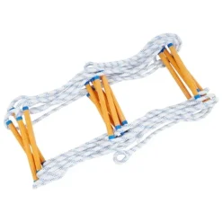 Outlet Repstege för nödutrymning - Portabel räddnings-/klätterstege - Höjd 3,8 m - Bredd 30 cm - Maxbelastning 100/120 kg - Fällbar - Färg Blå/Vit/Gul Beredskapsplaner