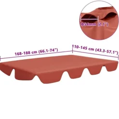 Discount Reservtak för hammock med vattentät PVC-beläggning | Storlek: 188/168x145/110 cm | Färg: Terrakotta Tält & Lusthus