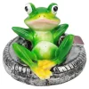 Resin Floating Frog Garden Staty för Home Garden Yard - Färgfast och lätt att flyta