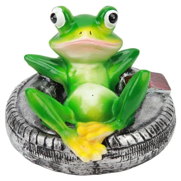 Resin Floating Frog Garden Staty för Home Garden Yard - Färgfast och lätt att flyta