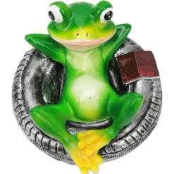Resin Floating Frog Garden Staty för Home Garden Yard - Färgfast och lätt att flyta