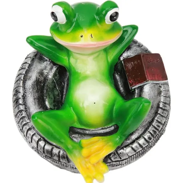 Resin Floating Frog Garden Staty för Home Garden Yard - Färgfast och lätt att flyta