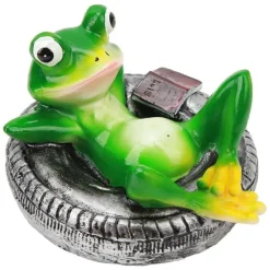 Resin Floating Frog Garden Staty för Home Garden Yard - Färgfast och lätt att flyta