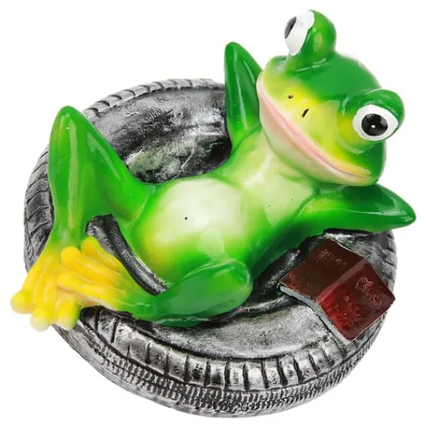 Resin Floating Frog Garden Staty för Home Garden Yard - Färgfast och lätt att flyta