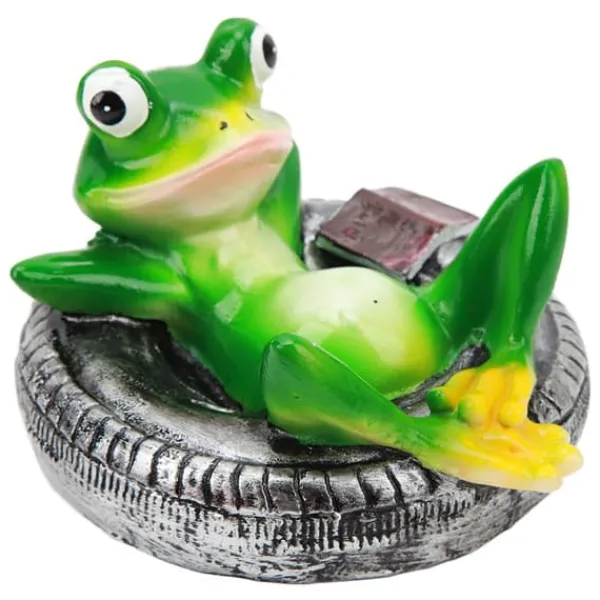 Resin Floating Frog Garden Staty för Home Garden Yard - Färgfast och lätt att flyta