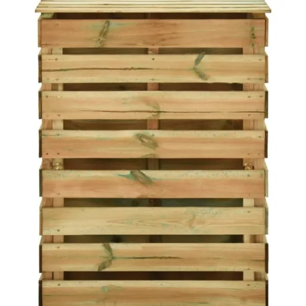 vidaXL Ribbad trädgårdskompost 4 st 80x50x100 cm impregnerad furu