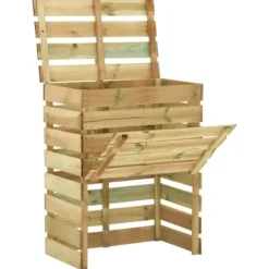 vidaXL Ribbad trädgårdskompost 2 st 80x50x100 cm impregnerad furu