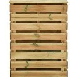 Sale Ribbad trädgårdskompost i trä - 2 st lådor | Storlek: 80x50x100 cm | Färg: Impregnerad furu Kompostering
