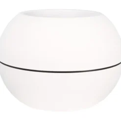 Best RIVIERA GRANIT BOULE rund blomlåda - Plast - Diameter 40 cm - Vit Krukor & Växtbehållare