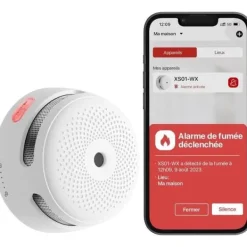 Discount Rökdetektor - X-Sense - XS01-WX - Utbytbart batteri - Wi-Fi 2,4 GHz - Fotoelektrisk Rök- & Koloxiddetektorer