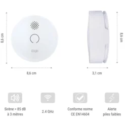 Sale Rökdetektor Konyks FireSafe 2 Trådlös Rök- & Koloxiddetektorer