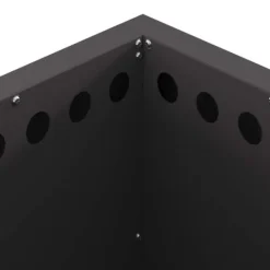 Online Rökfri fyrkantig eldstad i stål för utomhusbruk | Färg: Svart | Storlek: 48x48x50 cm Öppna Spisar