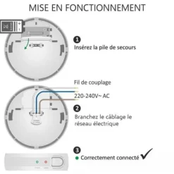 Röksensor - ELRO - FS1110P - 230V - Anslutning till vägguttag - Nödbatteri 10 år