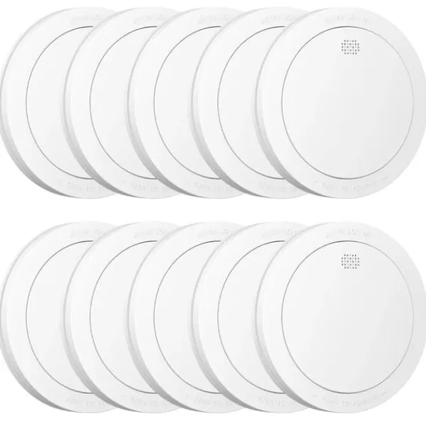 Best Röksensor, 10 års batteri, 85 dB larmvolym,10 STK Rök- & Koloxiddetektorer