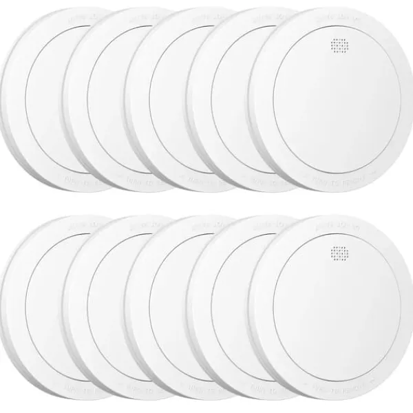 Best Röksensor, 10 års batteri, 85 dB larmvolym,10 STK Rök- & Koloxiddetektorer