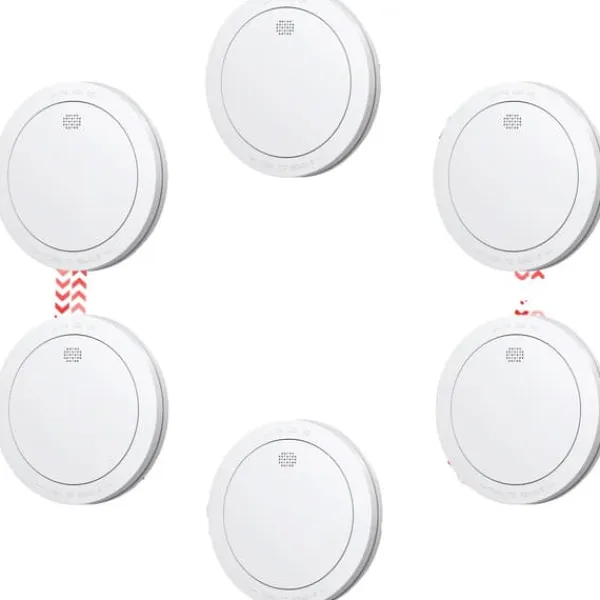 Best Röksensor, 10 års batteri, 85 dB larmvolym,6 STK Rök- & Koloxiddetektorer