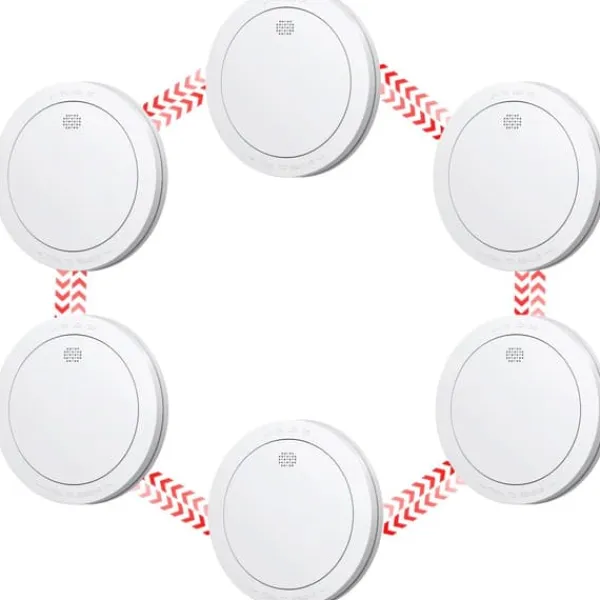 Best Röksensor, 10 års batteri, 85 dB larmvolym,6 STK Rök- & Koloxiddetektorer