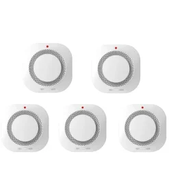 Outlet Röksensor, Optisk Avkänning, Smarta Hem Kompatibilitet,5PCS Rök- & Koloxiddetektorer
