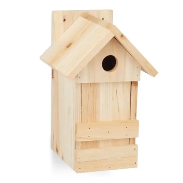 New Robust träholk med spetsigt tak För Fåglar & Småvilt