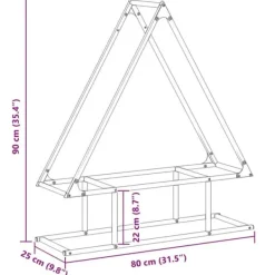 New Robust vedställ i antracit - Kallvalsat stål för vedförvaring | Storlek: 80x25x90 cm | Färg: Antracit Tillbehör Till Vedeldade Kaminer & Öppna Spisar