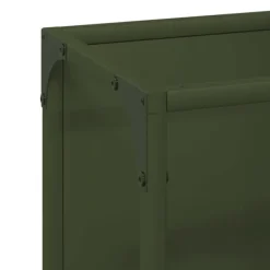 Hot Robust vedställ i olivgrön | Material: Kallvalsat stål | Storlek: 25x25x60 cm Tillbehör Till Vedeldade Kaminer & Öppna Spisar