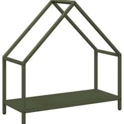 New Robust vedställ i olivgrön kallvalsat stål - Stor kapacitet | Storlek: 60x25x60 cm | Färg: Olivgrön Tillbehör Till Vedeldade Kaminer & Öppna Spisar