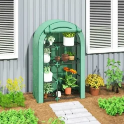 Best Rootz 4 -scen Mini -Greenhouse - Portable Plant House - Tomato Grower - UV Protection - 100 x 45 x 160 cm Växthus