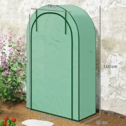 Best Rootz 4 -scen Mini -Greenhouse - Portable Plant House - Tomato Grower - UV Protection - 100 x 45 x 160 cm Växthus