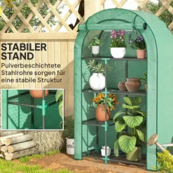 Best Rootz 4 -scen Mini -Greenhouse - Portable Plant House - Tomato Grower - UV Protection - 100 x 45 x 160 cm Växthus