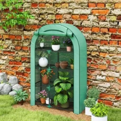 Best Rootz 4 -scen Mini -Greenhouse - Portable Plant House - Tomato Grower - UV Protection - 100 x 45 x 160 cm Växthus