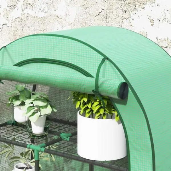 Best Rootz 4 -scen Mini -Greenhouse - Portable Plant House - Tomato Grower - UV Protection - 100 x 45 x 160 cm Växthus