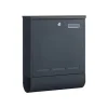 Rootz antracitstål Postlåda - Brevlåda - Postlåda - Pulverlackerat stål - Väderbeständigt - Lätt att installera - Säkert låssystem - 35cm x 12cm x 42, | CDON