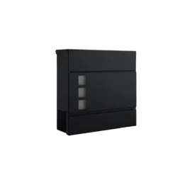 Clearance Rootz Black Mailbox - Letterbox - Postbox - Weather Resistent Protection - Galvanized Steel - 37 x 10,5 x 37 cm Postlådor & Brevlådor