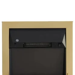 Sale Rootz Elspis - Öppen spis - Elspis Spis - Öppen spis - Fristående - Eldstad Flame - 1000/2000W - Guld - 48,2 X 18,5 X 59,2 Cm Öppna Spisar