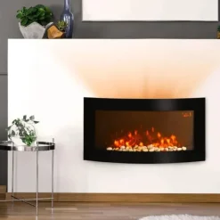 Discount Rootz Elspis - Väggkamin - Öppen spis - 89,2 X 13,5 X 48cm Öppna Spisar