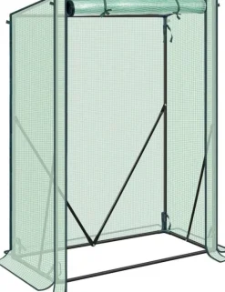Online Rootz Foil Greenhouse - Plant Shelter - Weather Protection - UV Resistant - Steel & PE Tarpaulin - 100x50x150/132 cm Växthus