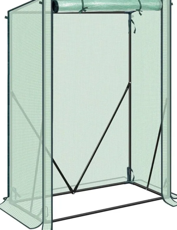 Online Rootz Foil Greenhouse - Plant Shelter - Weather Protection - UV Resistant - Steel & PE Tarpaulin - 100x50x150/132 cm Växthus