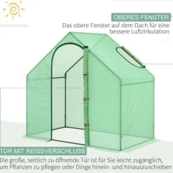 Rootz Folieväxthus - Tomatväxthus - Kallram - Hållbar konstruktion - Optimalt odlingsutrymme - Förbättrad stabilitet - 180cm x 100cm x 168cm