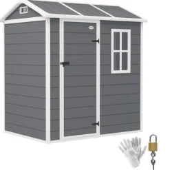 Rootz Garden House - Tool Shed - Outdoor Equipment Storage - Weatherproof and Låsbar - 186 cm x 130 cm x 199 cm