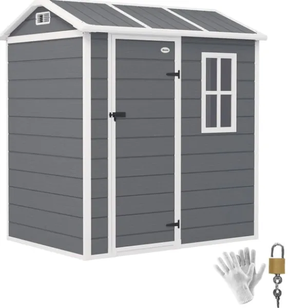 Rootz Garden House - Tool Shed - Outdoor Equipment Storage - Weatherproof and Låsbar - 186 cm x 130 cm x 199 cm