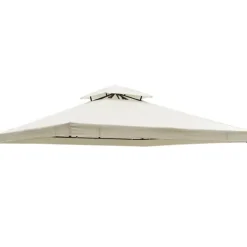Rootz Gazebo Roof - Replacement Roof - Garden Gazebo - Party Tent - Garden Tent - Cream/white