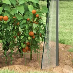 Discount Rootz Greenhouse - Cold Frame Greenhouse - Film Greenhouse - Mini Greenhouse - Stål - Plast - Transparent + Svart - 90 cm x 90 cm x 145 cm Växthus