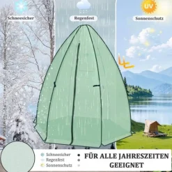 Clearance Rootz Growhouse - Plant House - Greenhouse - Winter Protection - 130 GSM PE - 160x180x160cm - Transparent, grön Växthus