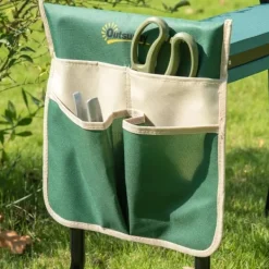 New Rootz Kneeler - Vikbar trädgårdspall - 2 i 1 knästöd med verktygsväska - EVA - Skum - Grön - 58 x 28 x 49 cm Stöd Med Hjul, Säten & Knäskydd För Trädgårdsskötsel