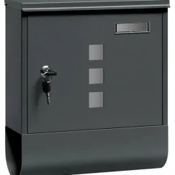 Best Rootz Mailbox - Letterbox - Postbox - Hållbar, rostbeständig - 30,6 x 33,5 x 10 cm grå Postlådor & Brevlådor