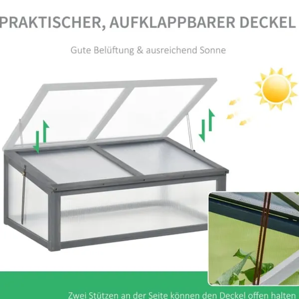 Hot Rootz Mini -Greenhouse - Small Garden Greenhouse - Plant Shelter - Good Light Permeability - 100L X 65B X 40H CM Växthus