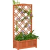 Online Rootz Planteringslåda - Upphöjd säng - Blomsterställ - Granträ - Gul - 60 x 30 x 122,5 cm Valvbågar, Spaljéer, Bersåer & Pergolor