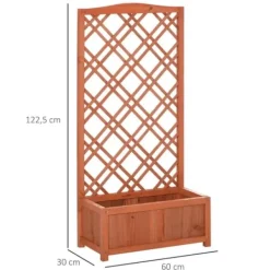 Online Rootz Planteringslåda - Upphöjd säng - Blomsterställ - Granträ - Gul - 60 x 30 x 122,5 cm Valvbågar, Spaljéer, Bersåer & Pergolor