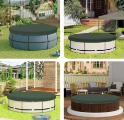 Clearance Rootz Premium Poolskydd - Poolskydd - Poolpresenning - Hållbar, UV- och algskydd, Skräpskydd - Flera storlekar (305 cm till 610 cm diameter) Pool- & Spatillbehör