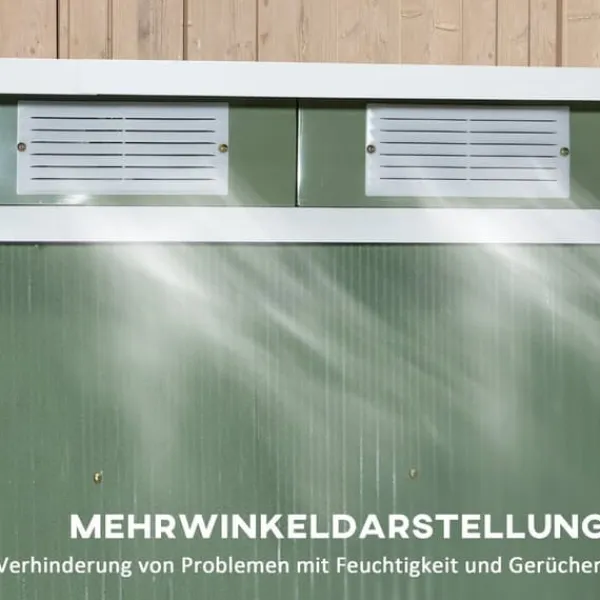 Rootz Tool Shed - Garden Shed - Lagringshus - Hållbar och ventilerad - 213 x 130 x 159 cm - Grönt